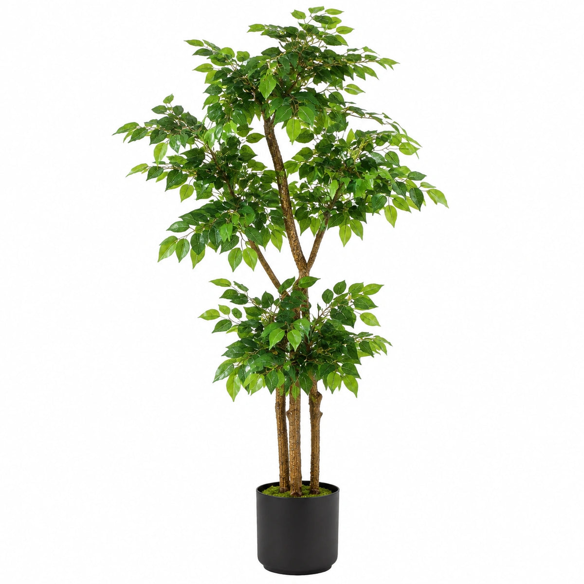 Arbre artificiel 180 cm feuillage synthétique vert pour intérieur décoratif