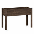Jardinière surélevée 120 x 60 x 80 cm en bois brun foncé style rustique