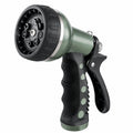 Pistolet d'arrosage 20 cm en plastique vert et noir à jets réglables pour jardin