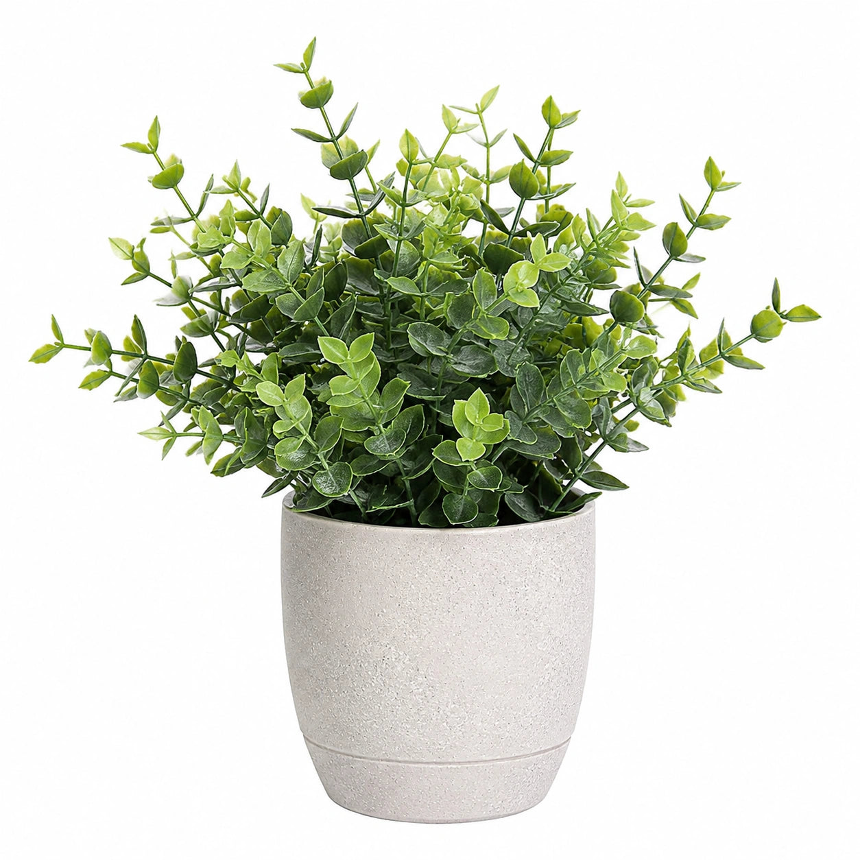 Plante verte artificielle en pot 40 cm feuillage plastique vert décorative